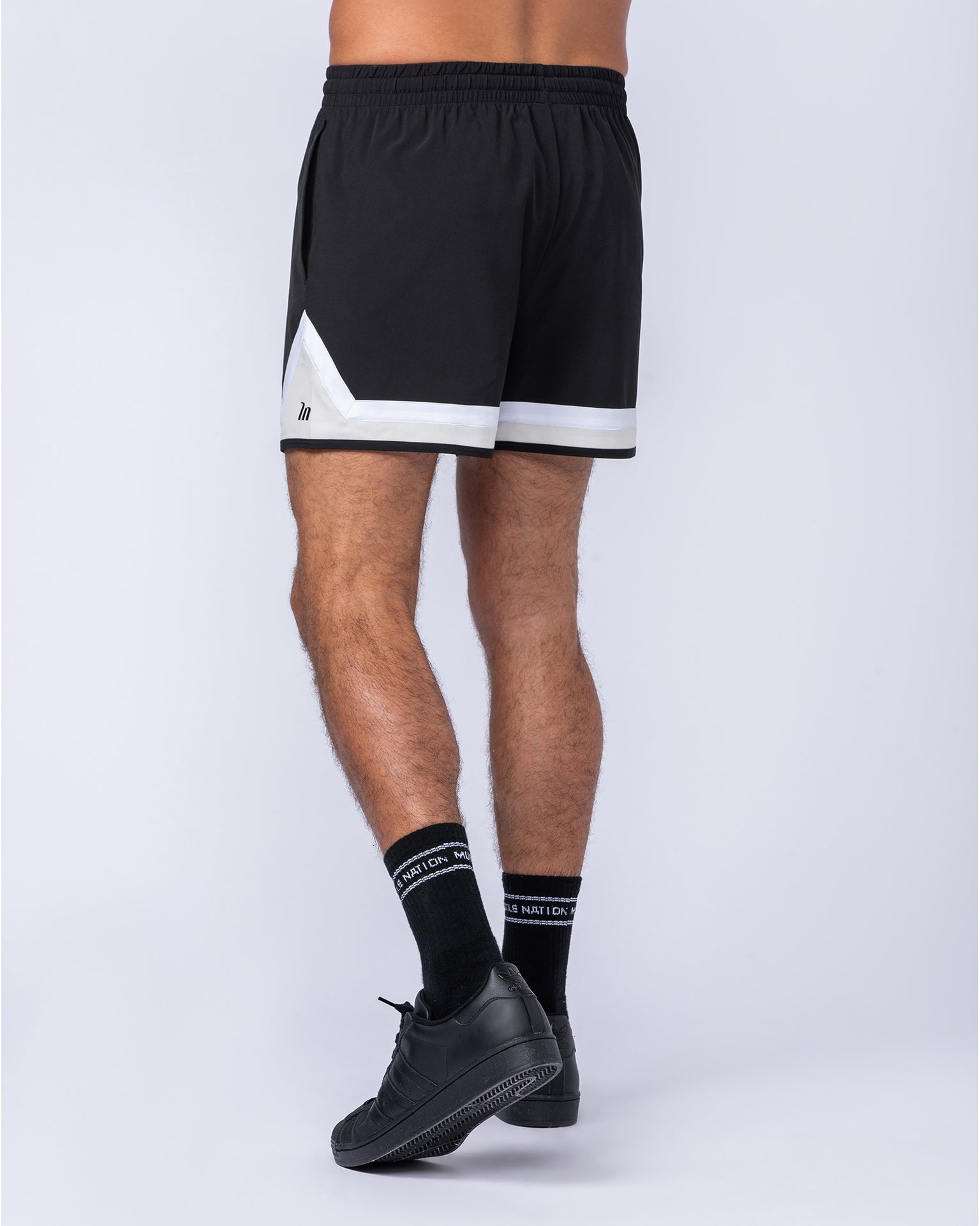Player 4" Active Shorts - Black-Shorts-S-112429BLK-S-MNAPPRL35543-5-Muscle Nation