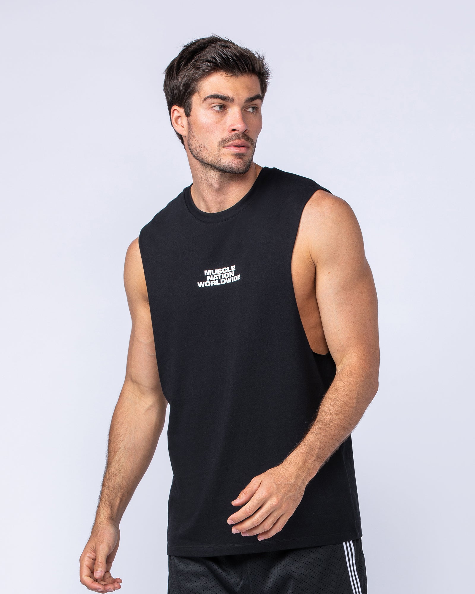 Global Training Tank - Black-Singlets & Tanks-S-112432BLK-S-MNAPPRL34898-2-Muscle Nation