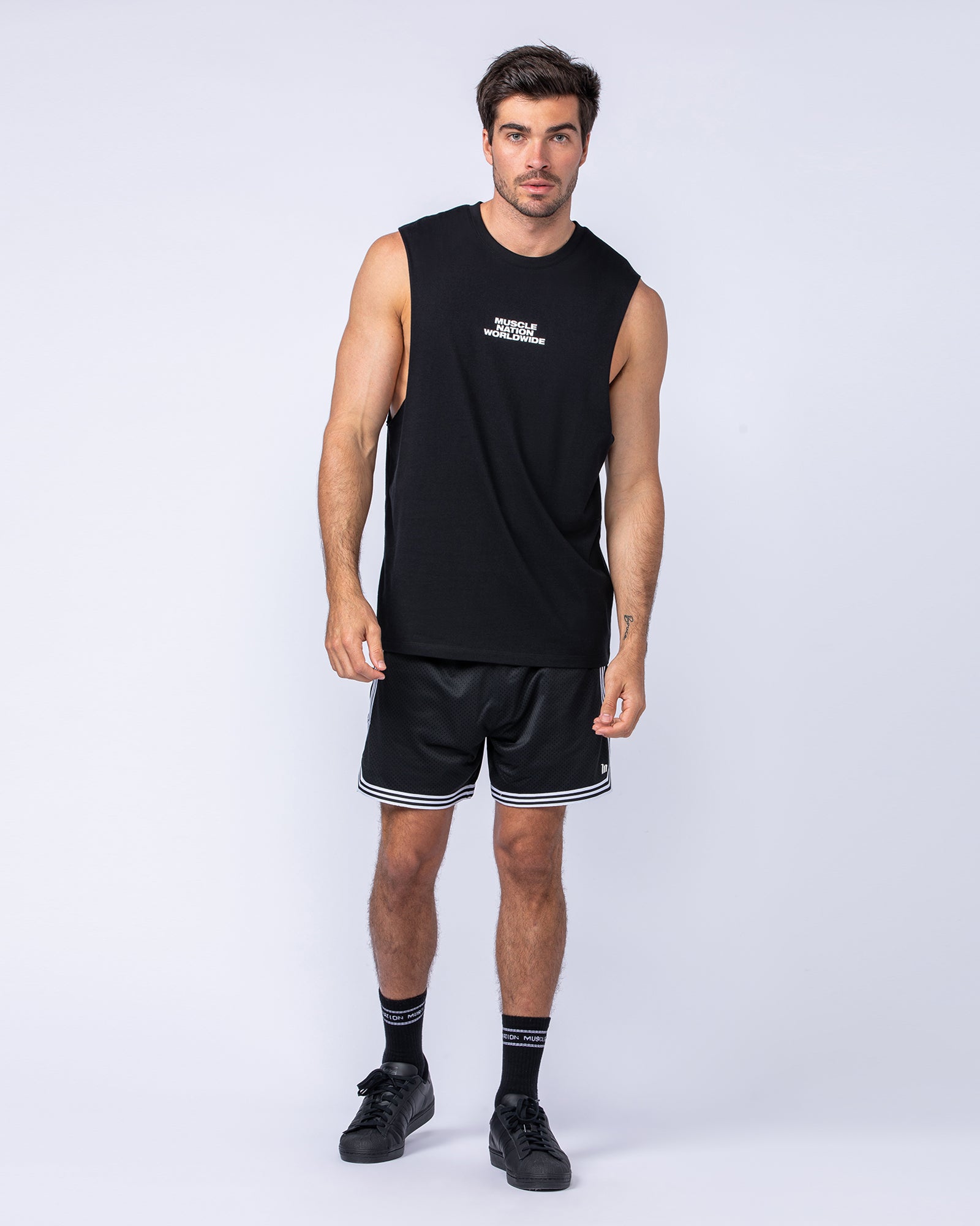 Global Training Tank - Black-Singlets & Tanks-S-112432BLK-S-MNAPPRL34898-5-Muscle Nation