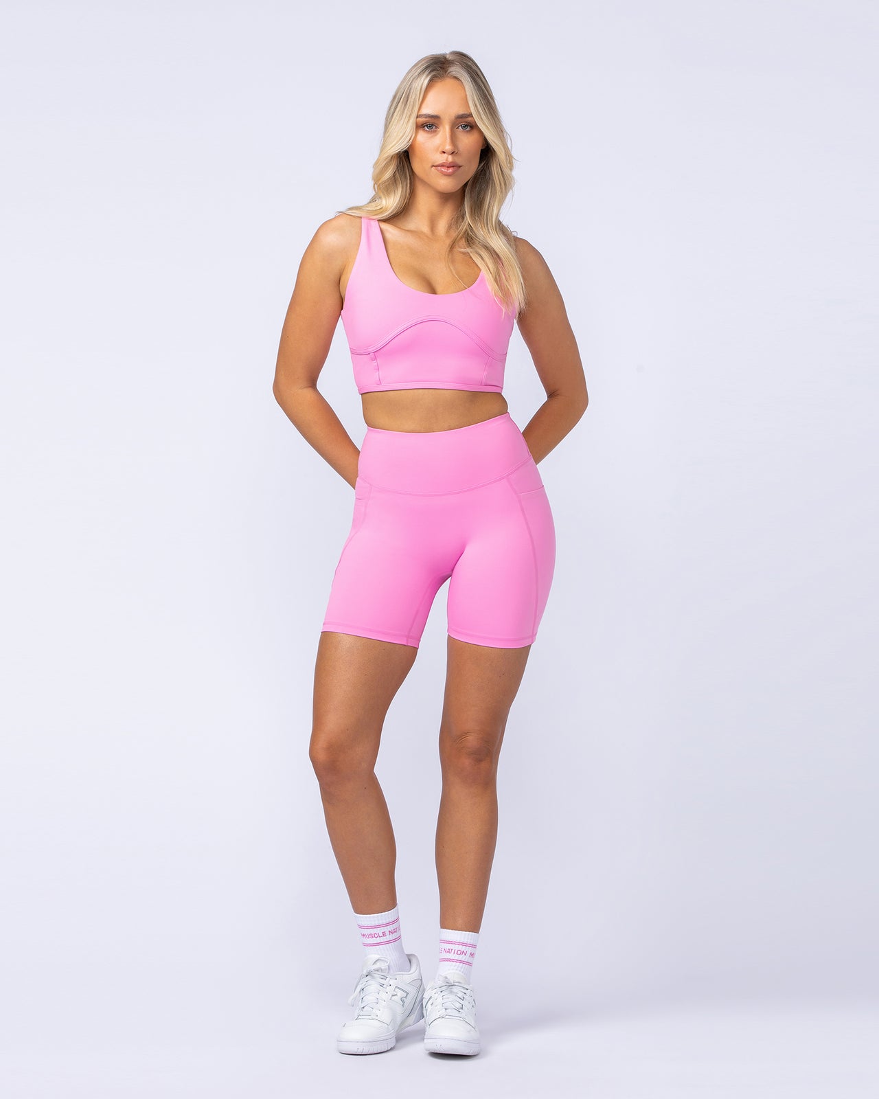 Limitless Longline Bra - Hollywood Pink-Sports Bras-XXS-112401HWPNK-XXS-MNAPPRL32767-5-Muscle Nation
