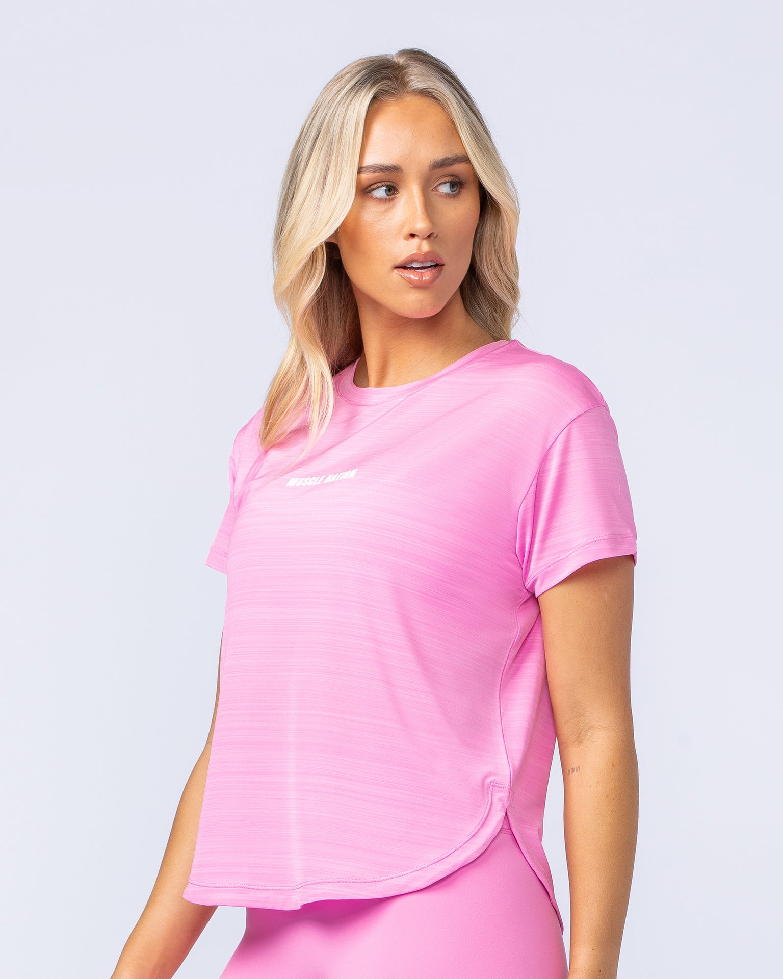 Ignite Training Tee - Hollywood Pink-T-Shirts-XXS-1124215HWPNKOG-XXS-MNAPPRL34540-4-Muscle Nation