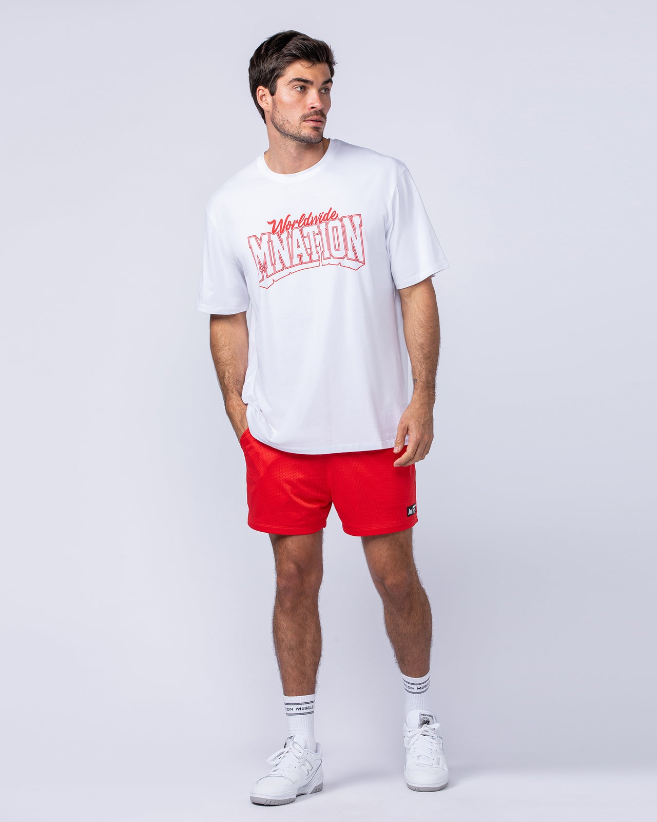 Lay Up 3.5" Shorts - Chilli-Shorts-S-112462CHIL-S-MNAPPRL35389-6-Muscle Nation