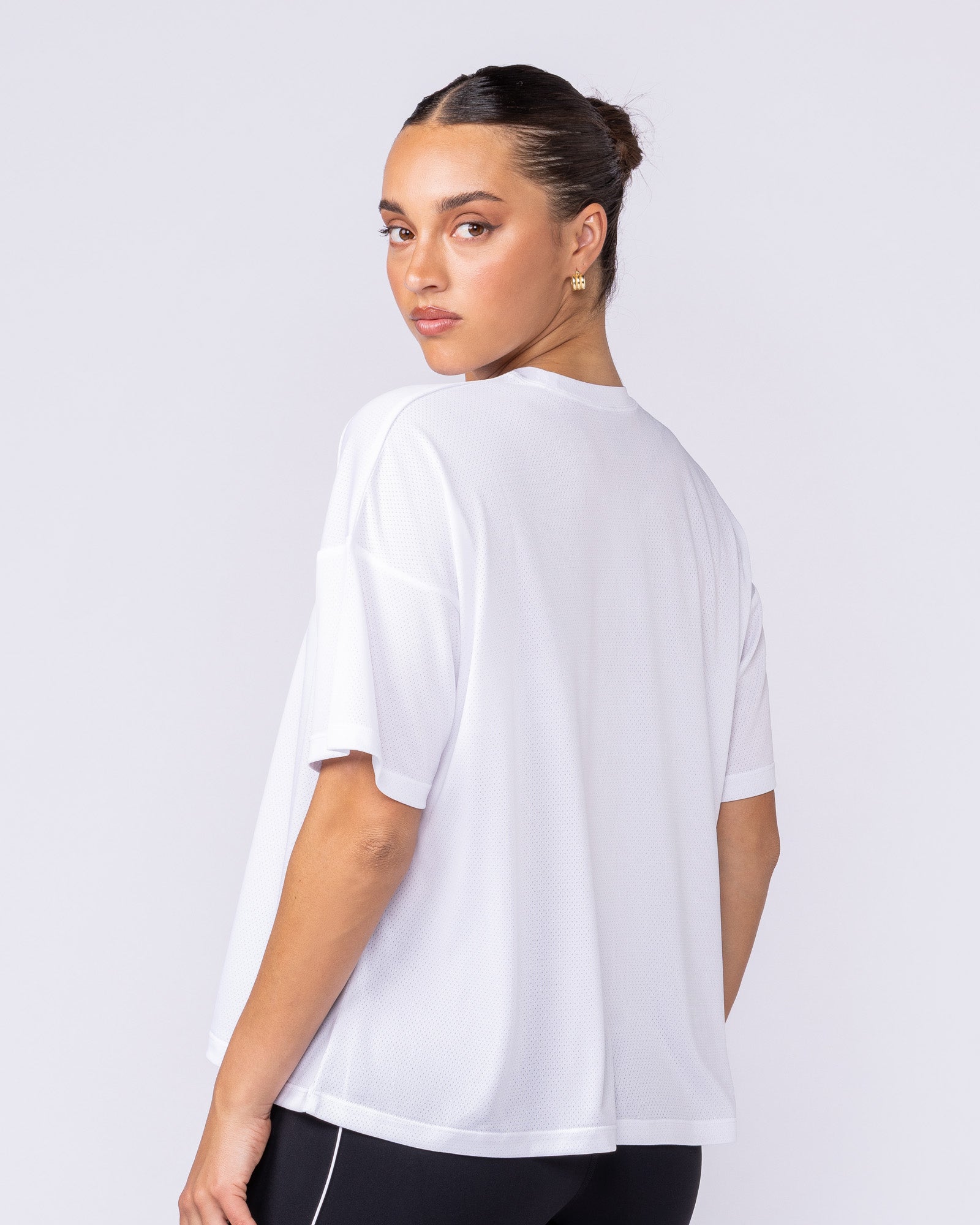 Boxy Training Tee - White-T-Shirts-XXS-1125133WHT-XXS-MNAPPRL45147-3-Muscle Nation