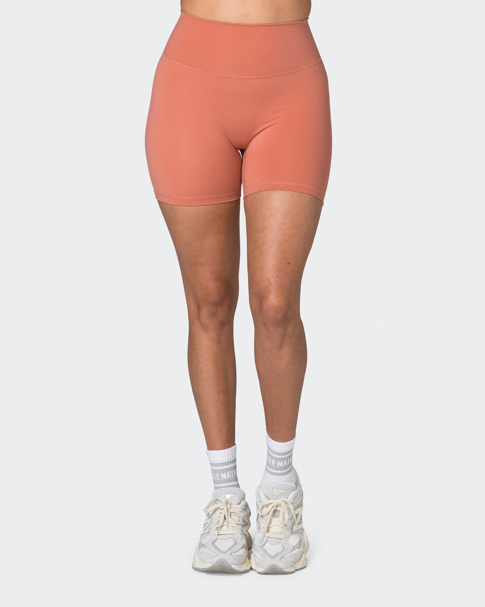 Game Changer Scrunch Midway Shorts - Powdered Pink-Shorts-XXS-042312PWDPNK-XXS-MNAPPRL23622-2-Muscle Nation