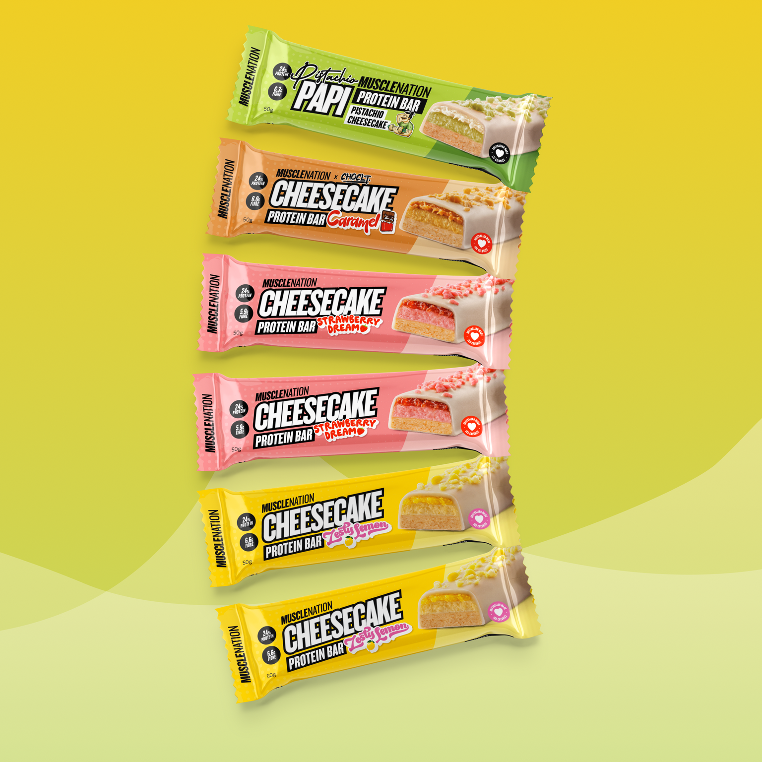 CHEESECAKE Protein Bar - CHEESECAKE Variety Pack - 6 Bars-Protein Bars-MNSUPPS0345-9359054001718-1-Muscle Nation