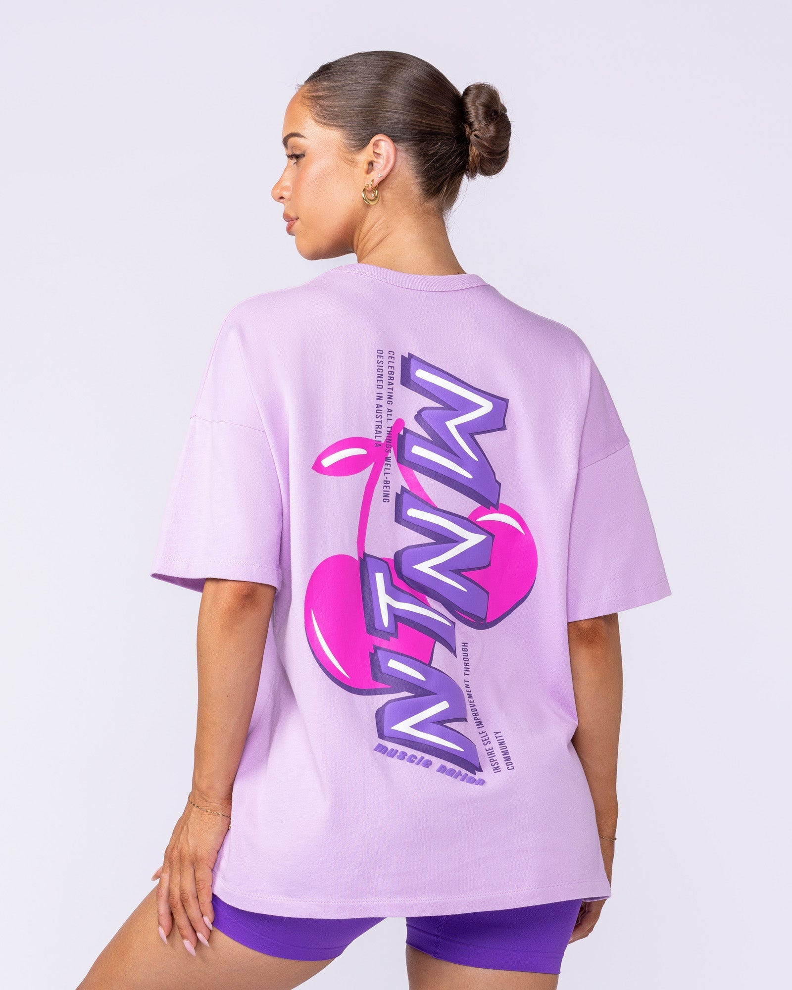 Cherry Oversized Tee - Pixie-T-Shirts-XXS-122502PIX-XXS-MNAPPRL48139-2-Muscle Nation