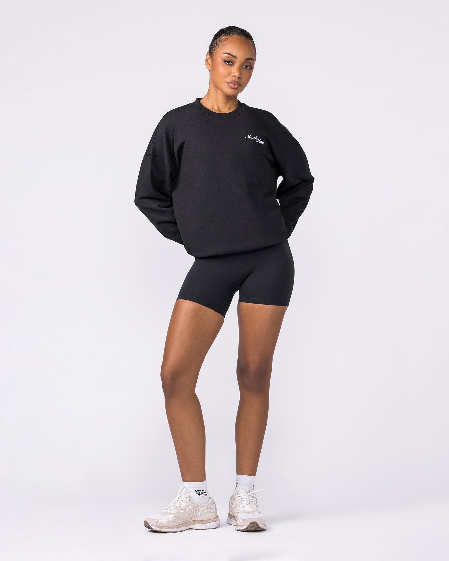 Classic Long Sleeve Top Black - Muscle Nation women's long sleeve tee, view 6