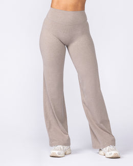 Cloud Straight Leg Leggings Short - Brown Marl