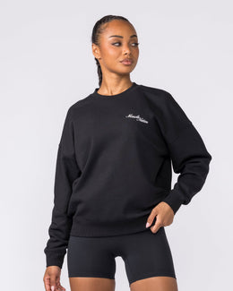 Collective Boxy Pullover Black - Muscle Nation women's hoodie