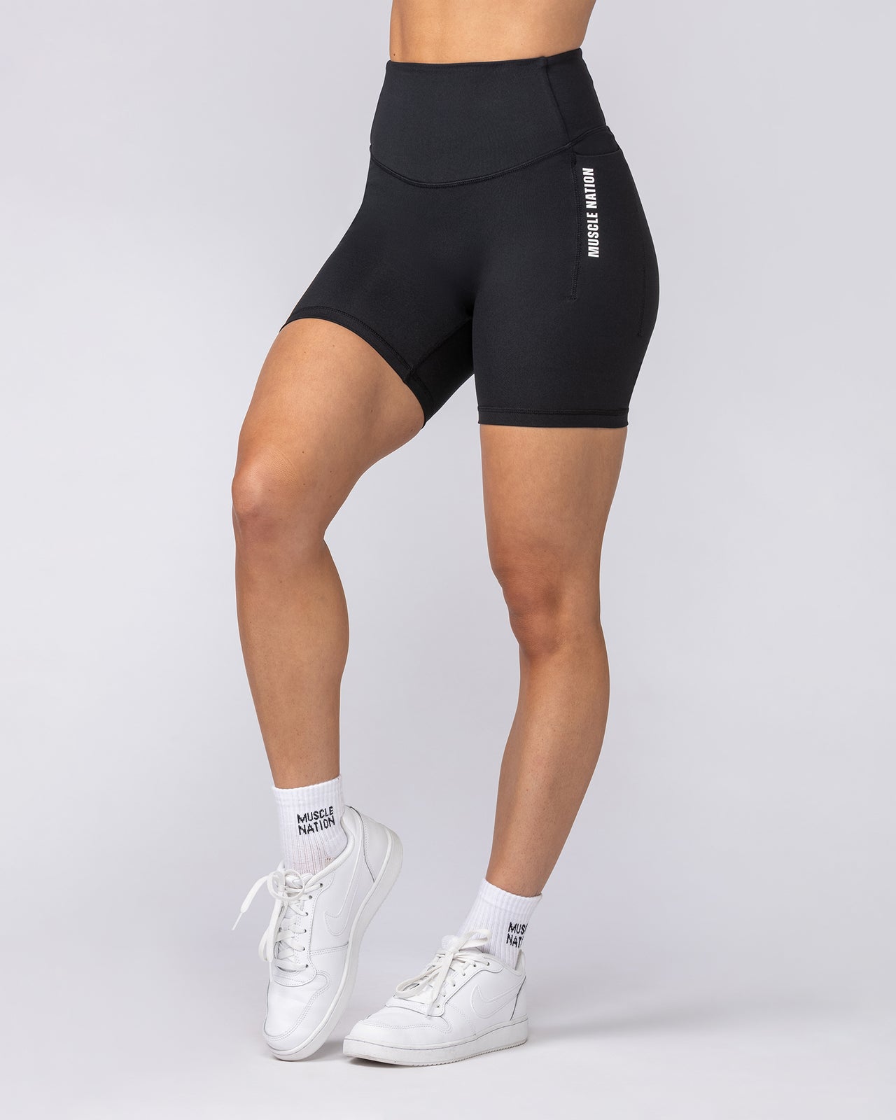 Core Pocket Bike Shorts - Black-Shorts-XXS-112439BLK-XXS-MNAPPRL33370-3-Muscle Nation