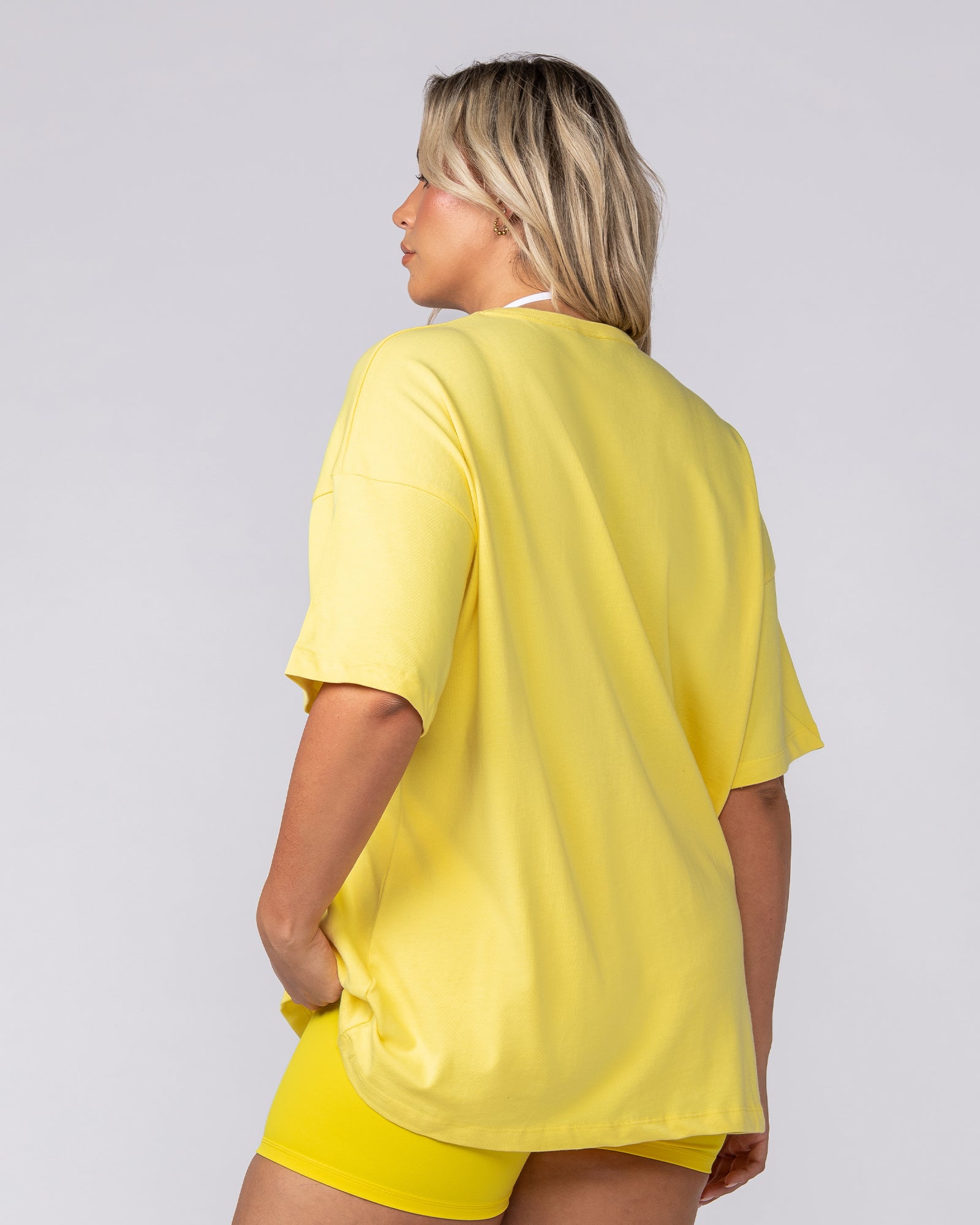 Cosmic Oversized Tee - Pale Buttercup-T-Shirts-XXS-062514PBTRC-XXS-MNAPPRL43136-3-Muscle Nation