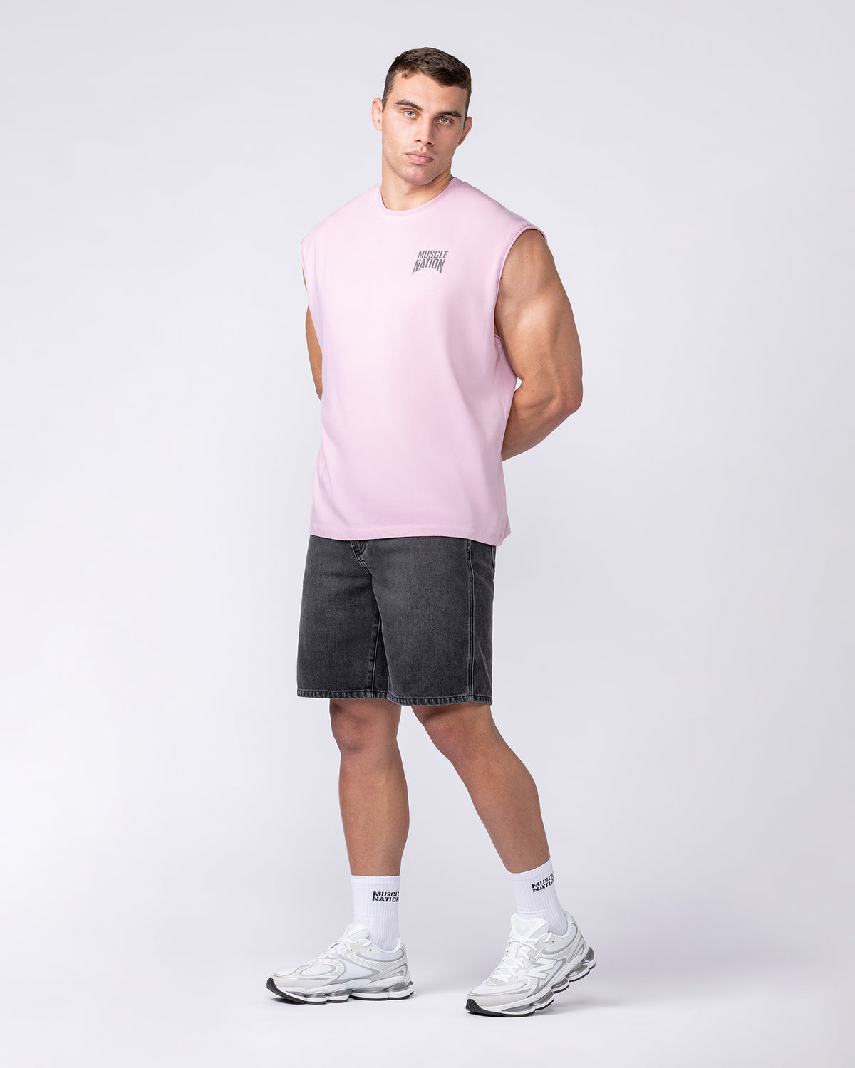 Creed Boxy Muscle Tank - Powder Pink