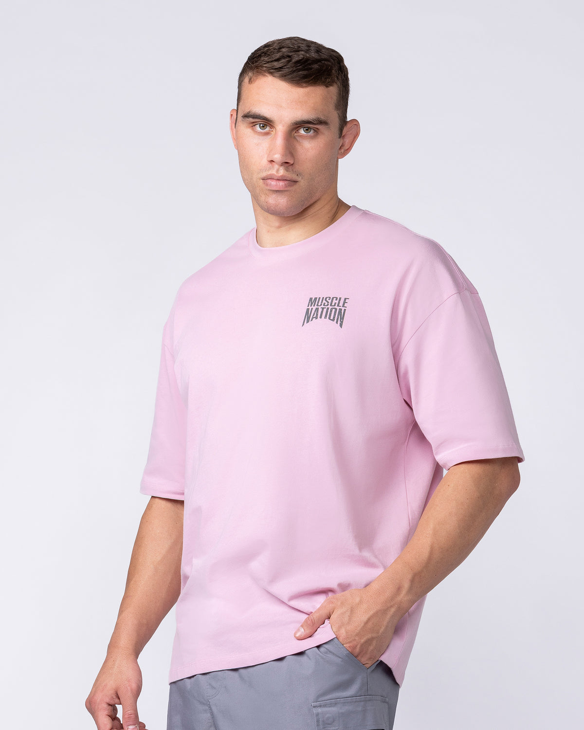 Creed Oversized Tee - Powder Pink