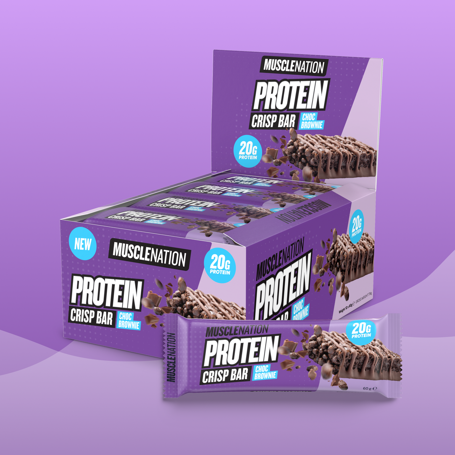 CRISP Protein Bar - Choc Brownie - Box of 12-Protein Bars-MNSUPPS0426-19359054002507-1-Muscle Nation