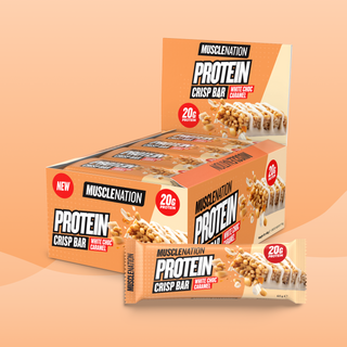 CRISP Protein Bar - White Choc Caramel - Box of 12-Protein Bars-MNSUPPS0427-19359054002514-1-Muscle Nation