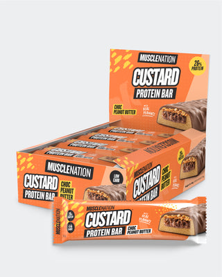CUSTARD Protein Bar - Choc Peanut Butter - Box of 12-Protein Bars-MNSUPPS0216-19359054000312-1-Muscle Nation