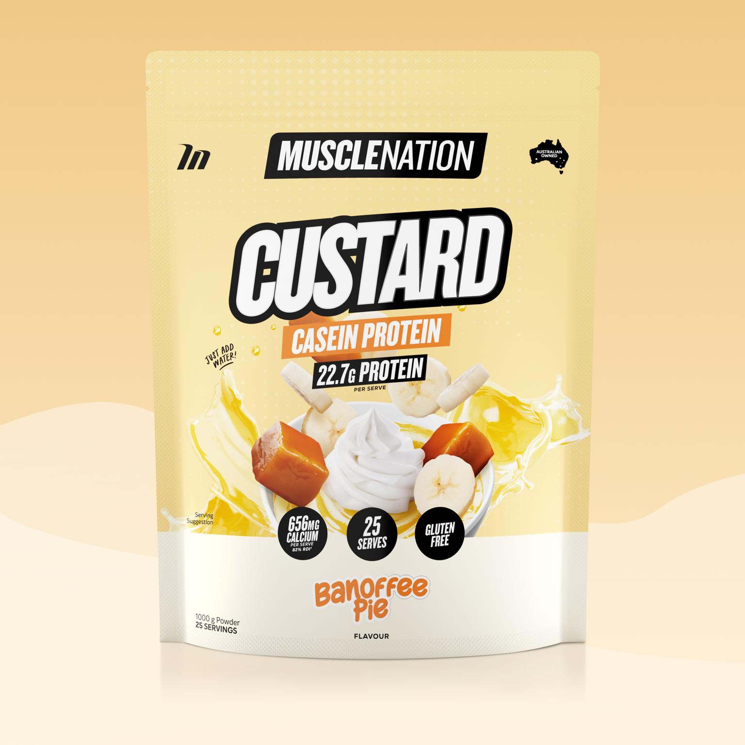 CUSTARD Casein Protein - Banoffee Pie - 25 serves-Custard Casein Powder-MNSUPPS0327-9359054001435-1-Muscle Nation