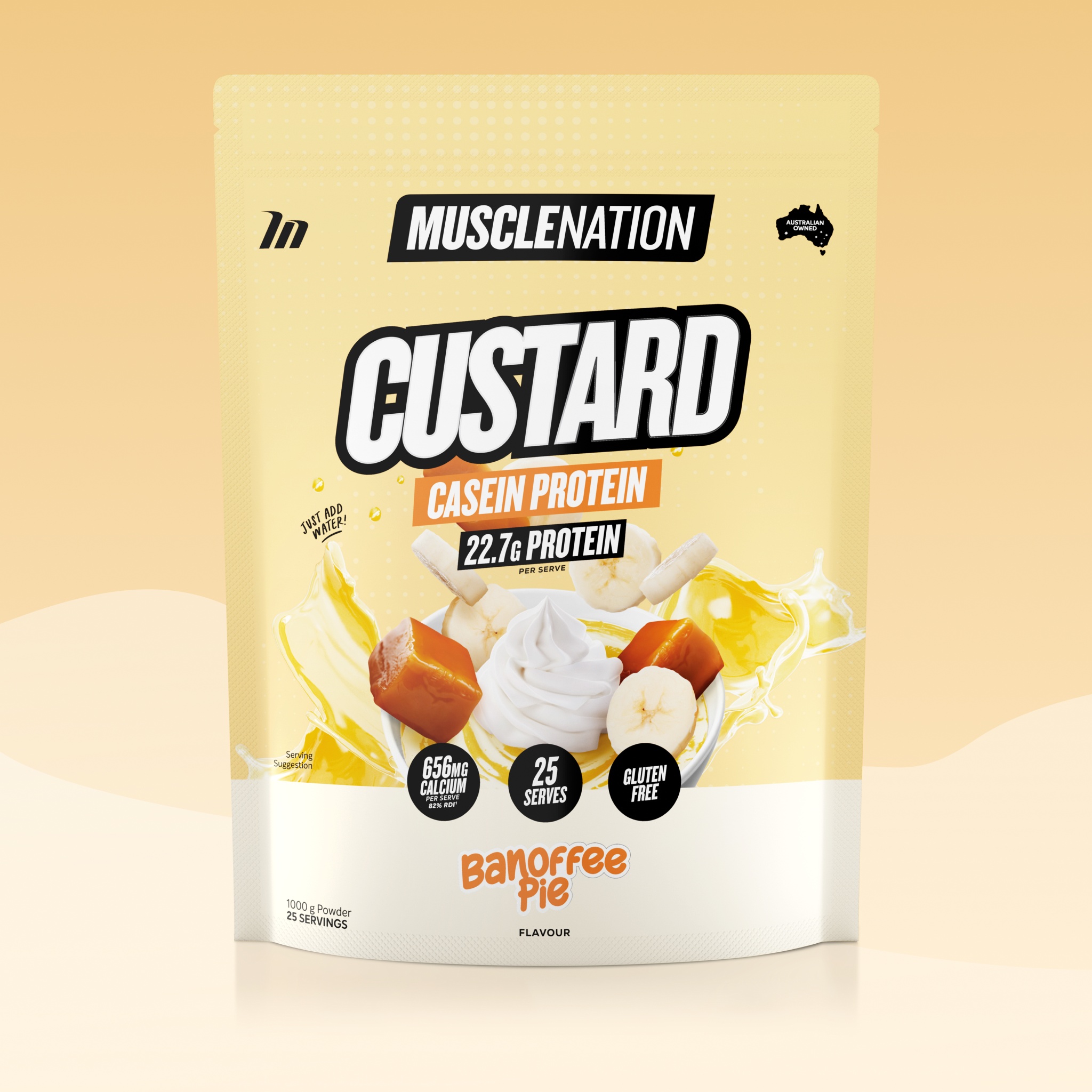 CUSTARD Casein Protein - Banoffee Pie - 25 serves-Custard Casein Powder-MNSUPPS0327-9359054001435-1-Muscle Nation