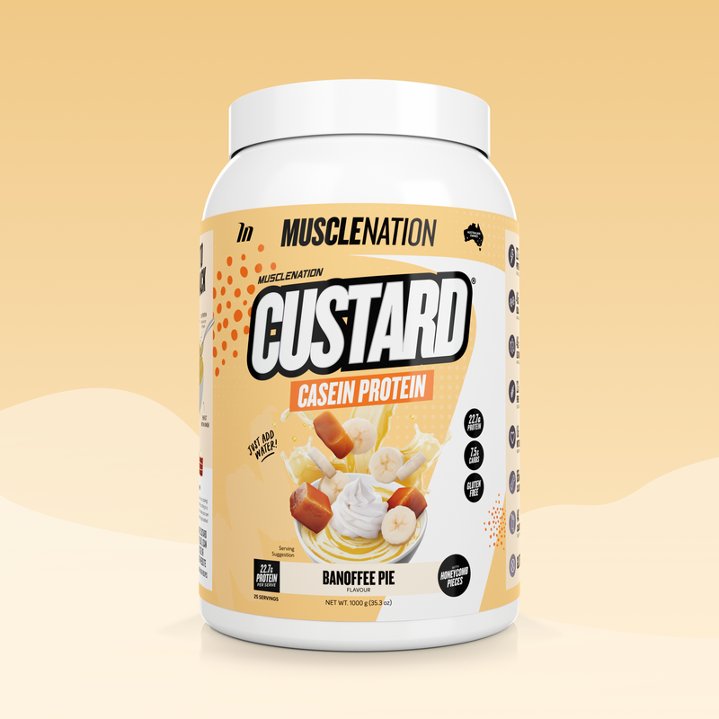 CUSTARD Casein Protein - Banoffee Pie - 25 serves-Custard Casein Powder-MNSUPPS0327-9359054001435-1-Muscle Nation