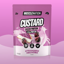 CUSTARD Casein Protein - Boysenberry Cheesecake - 25 serves-Custard Casein Powder-MNSUPPS0328-9359054001701-1-Muscle Nation