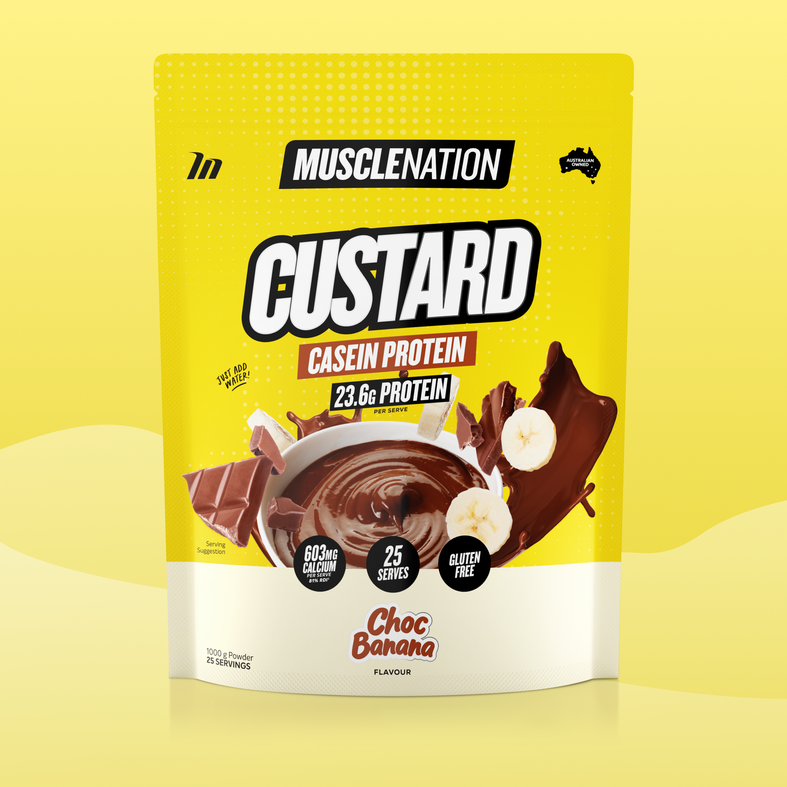CUSTARD Casein Protein - Choc Banana - 25 serves