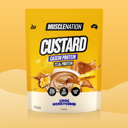 CUSTARD Casein Protein - Choc Honeycomb - 25 serves-Custard Casein Powder-MNSUPPS0384-9359054002739-1-Muscle Nation