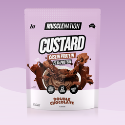 CUSTARD Casein Protein - Double Chocolate - 25 serves-Custard Casein Powder-MNSUPPS0119-9359054001404-1-Muscle Nation