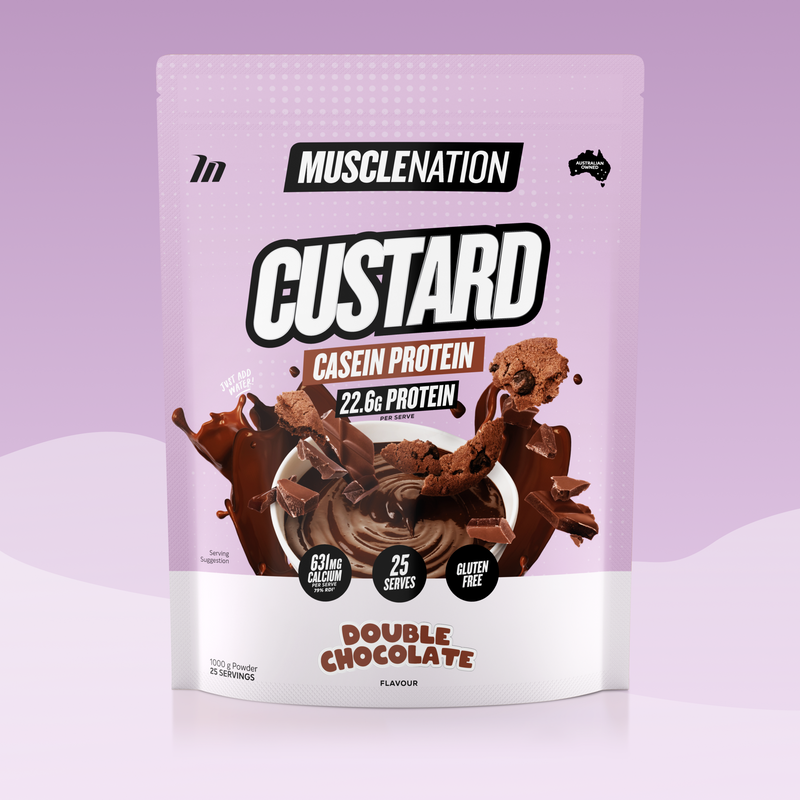 CUSTARD Casein Protein - Double Chocolate - 25 serves-Custard Casein Powder-MNSUPPS0119-9359054001404-1-Muscle Nation