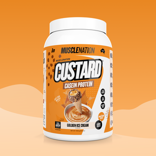 CUSTARD Casein Protein - Golden Ice Cream - 25 serves-Custard Casein Powder-MNSUPPS0070-9359054001398-1-Muscle Nation