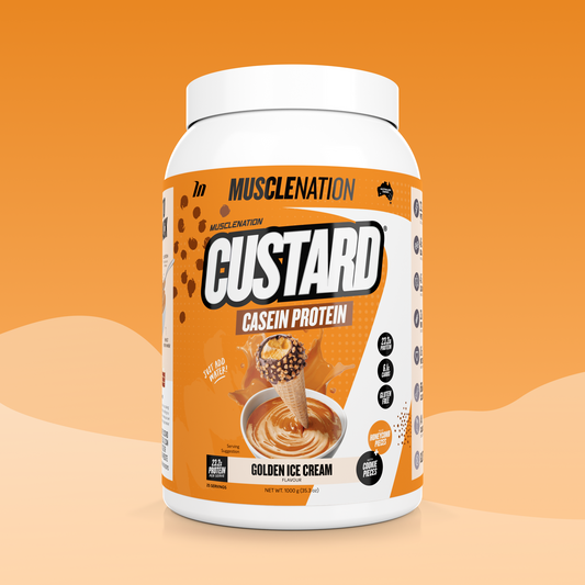 CUSTARD Casein Protein - Golden Ice Cream - 25 serves-Custard Casein Powder-MNSUPPS0070-9359054001398-1-Muscle Nation