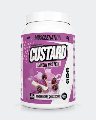 CUSTARD Casein Protein - Boysenberry Cheesecake - 25 serves-CUSTARD Casein Powder-MNSUPPS0328-9359054001701-1-Muscle Nation