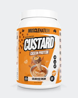 CUSTARD Casein Protein - Golden Ice Cream - 25 serves-Protein Powders-MNSUPPS0070-9359054001398-1-Muscle Nation