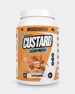 CUSTARD Casein Protein - Salted Caramel - 25 serves-Protein Powders-MNSUPPS0149-9359054001411-1-Muscle Nation