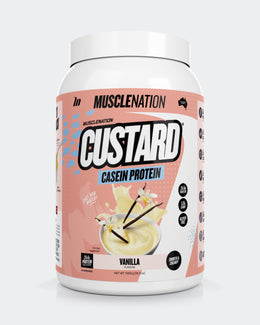 CUSTARD Casein Protein - Vanilla - 25 serves-Protein Powders-MNSUPPS0018-9359054001381-1-Muscle Nation
