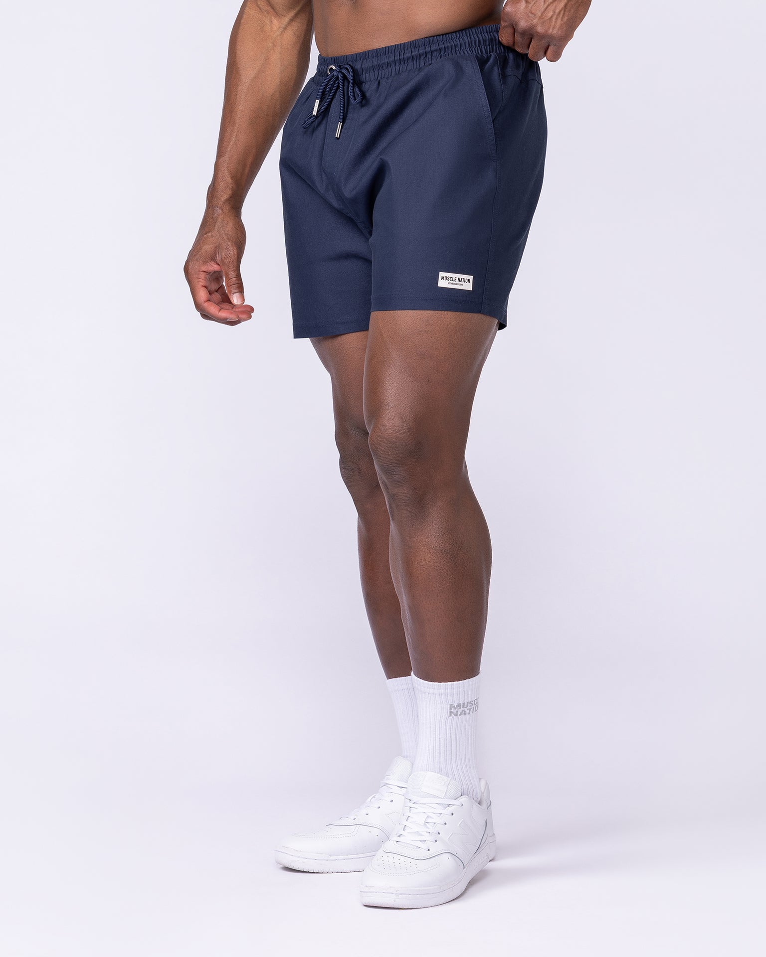 Daily 4" Shorts - Navy-Shorts-S-1125164NAVY-S-MNAPPRL46983-1-Muscle Nation
