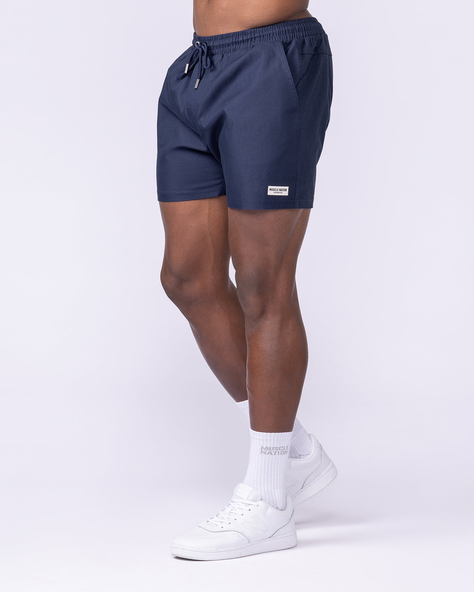 Daily 4" Shorts - Navy-Shorts-S-1125164NAVY-S-MNAPPRL46983-4-Muscle Nation
