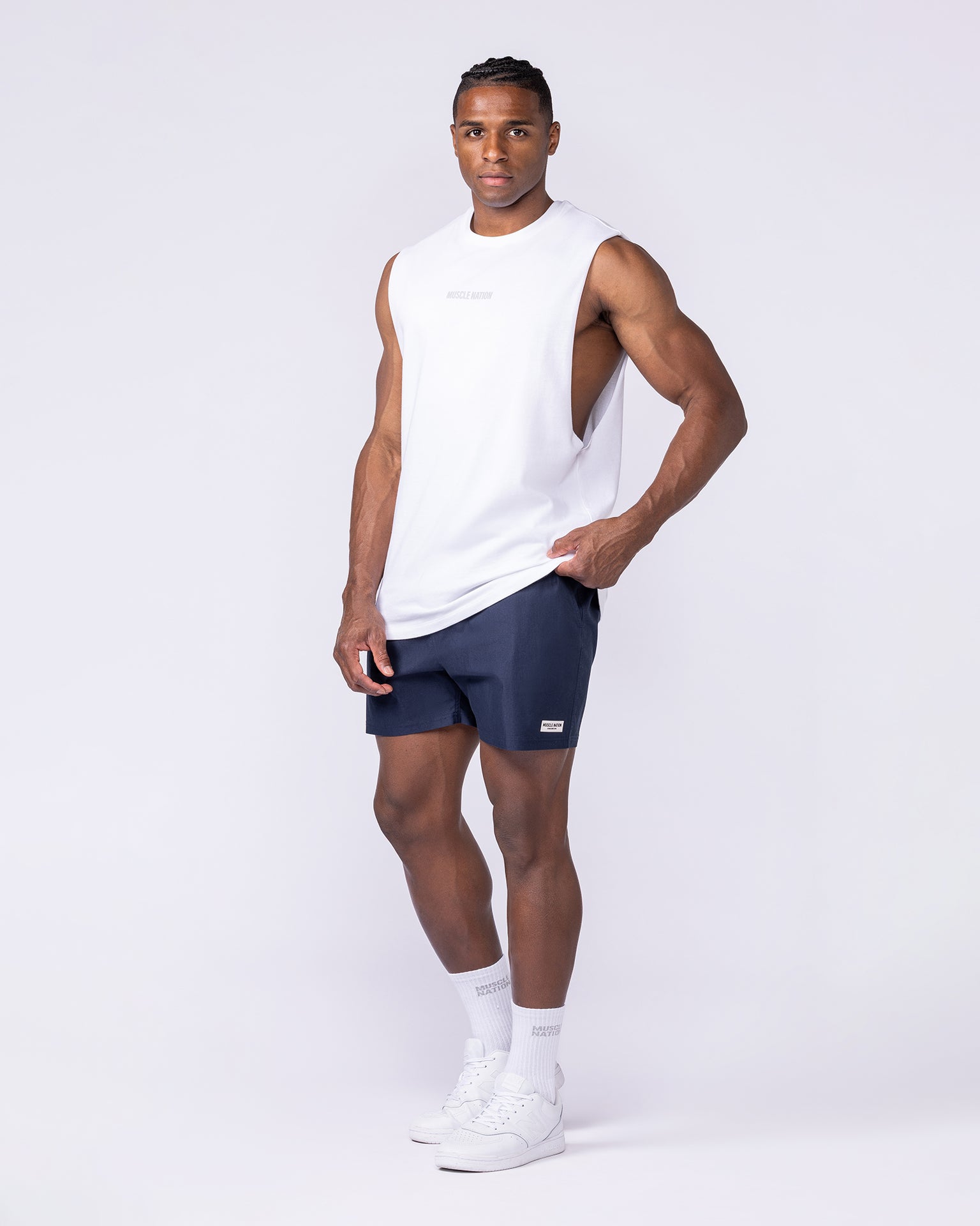 Daily 4" Shorts - Navy-Shorts-S-1125164NAVY-S-MNAPPRL46983-6-Muscle Nation