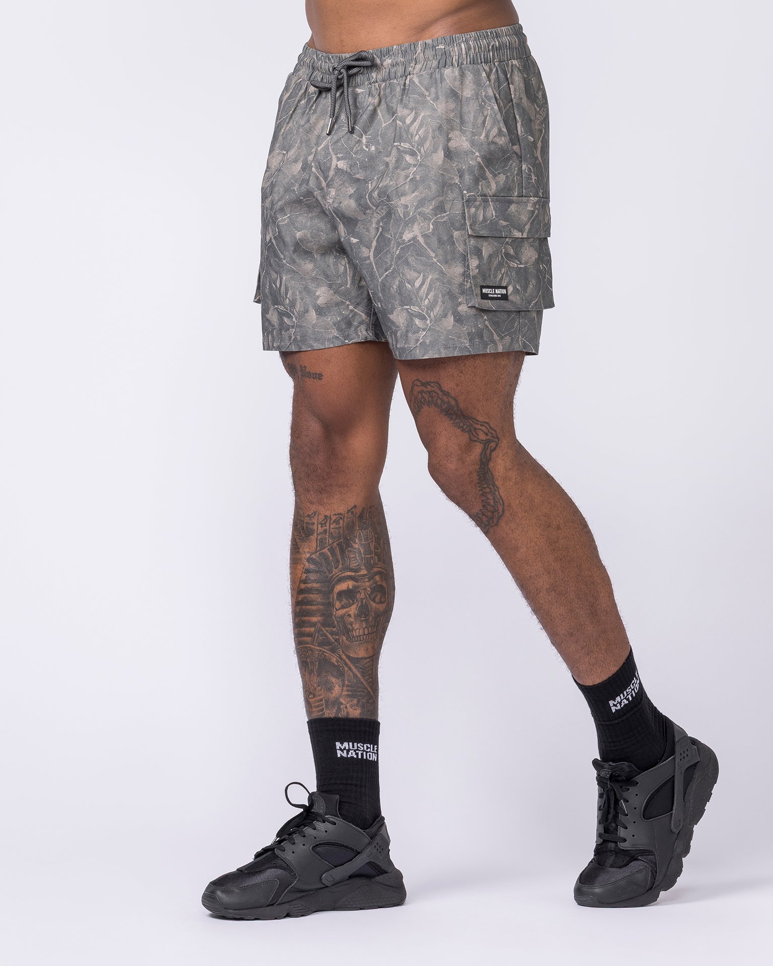 Daily Cargo 5" Shorts - Washed Tree Camo Grey