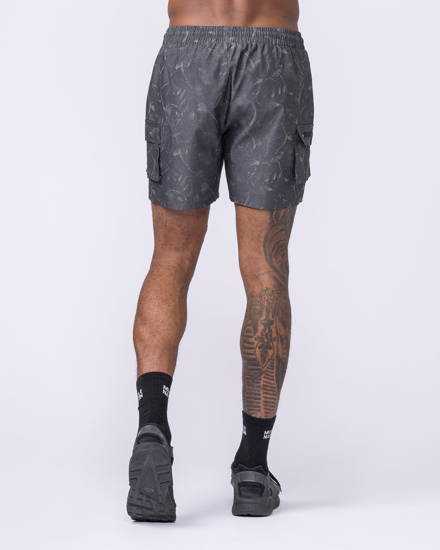 Daily Cargo 5" Shorts - Washed Tree Camo Monochrome