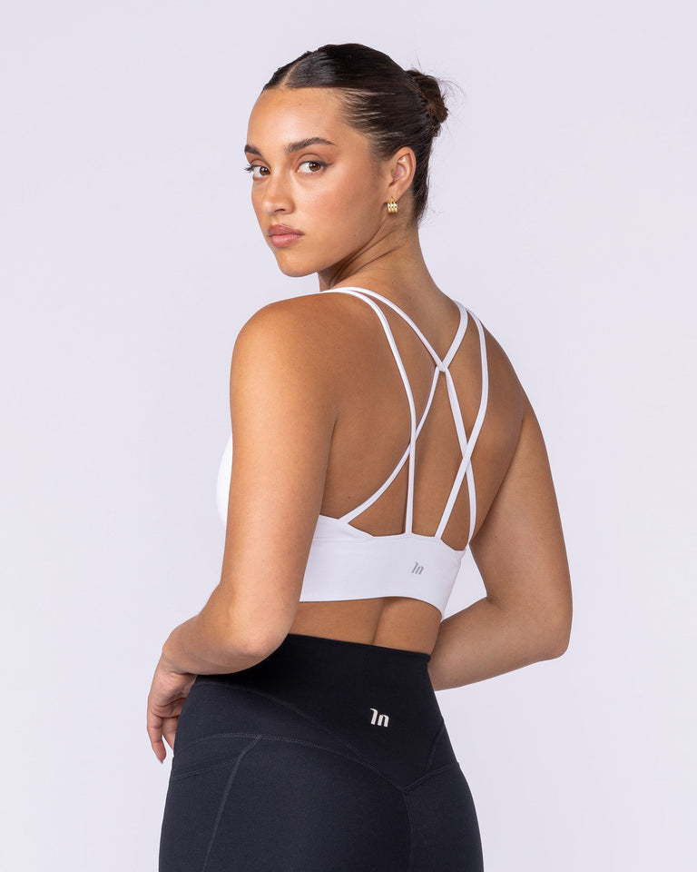 370 Bra Dash Longline Bra - White – Muscle Nation