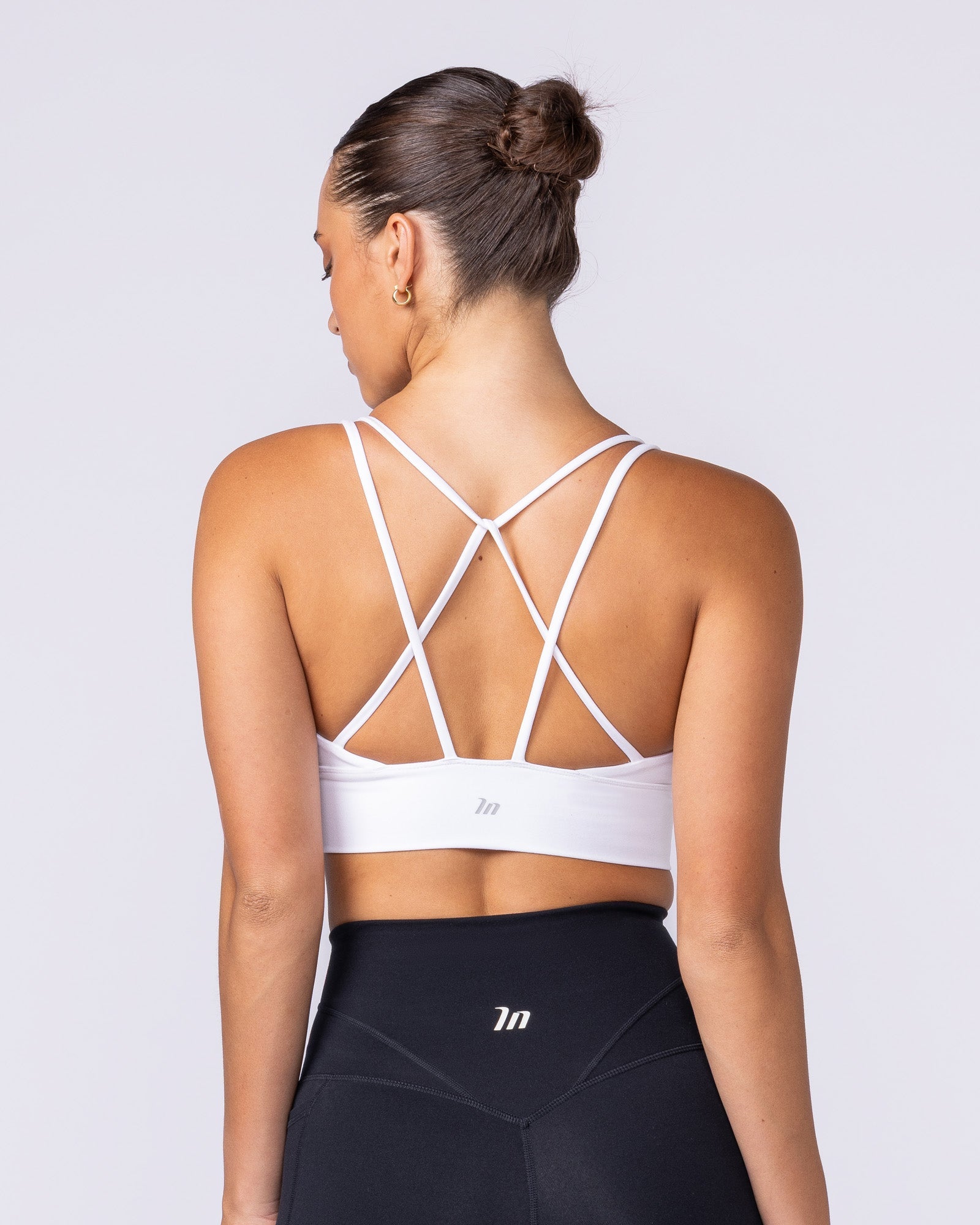 Dash Longline Bra - White-Sports Bras-XXS-1125104WHT-XXS-MNAPPRL44614-4-Muscle Nation