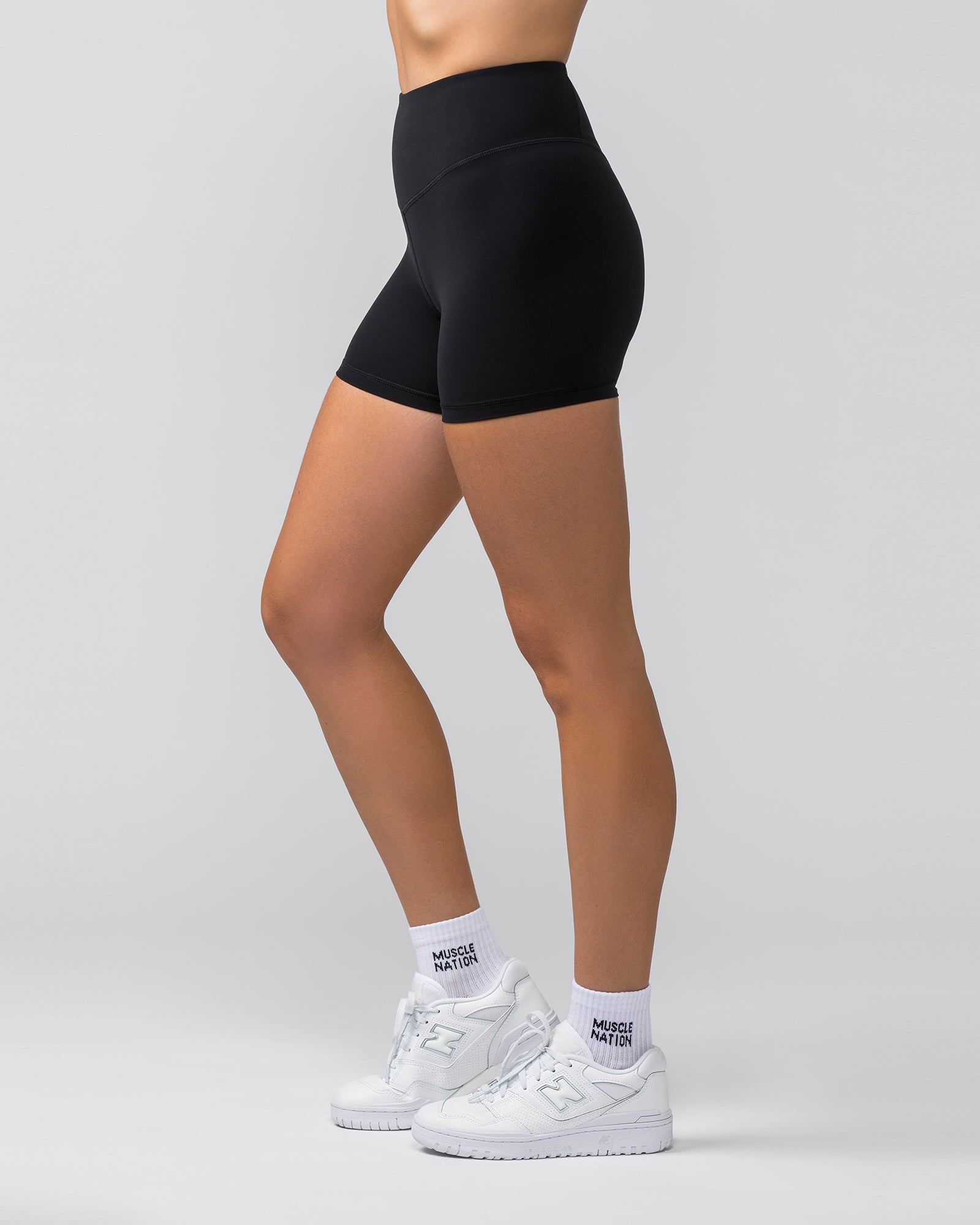 Contour Aura Midway Shorts - Black-Shorts-XXS-042404BLK-XXS-MNAPPRL30010-4-Muscle Nation