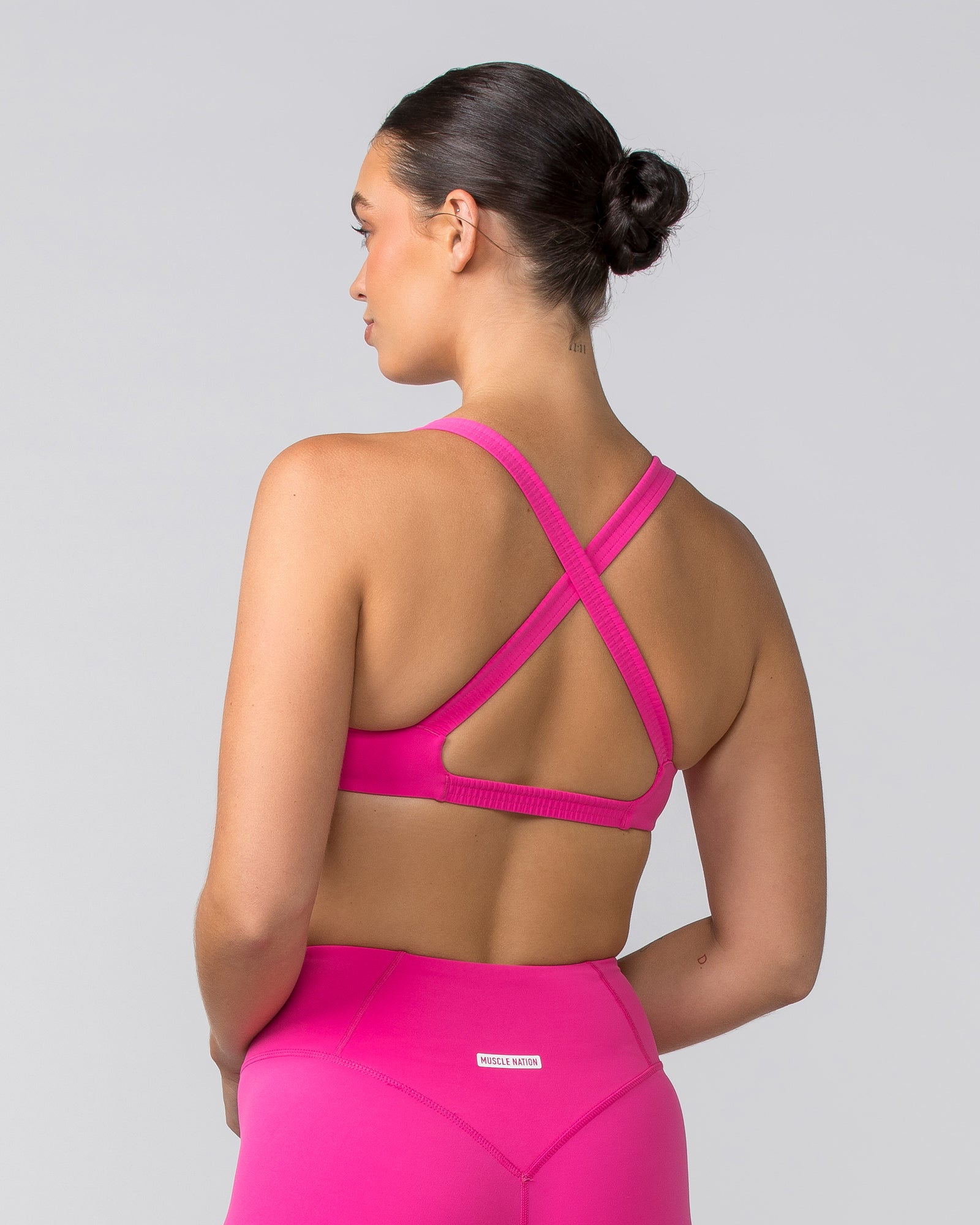 Scrunch Bralette - Luminous Pink-Bralettes-XS-042403LUMIPNK-XS-MNAPPRL30002-4-Muscle Nation