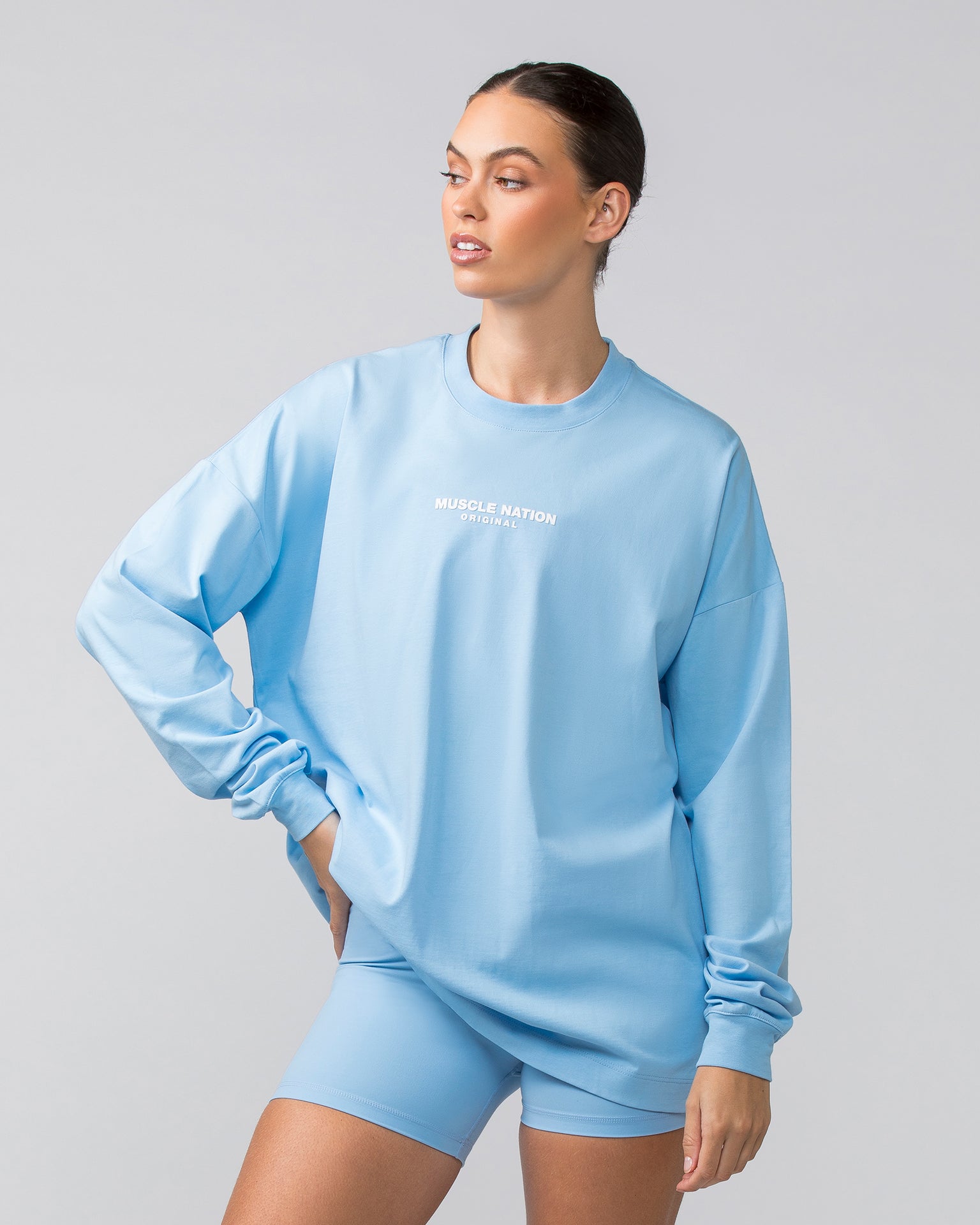 OG Oversized Long Sleeve Tee - Skyride-Long Sleeve T-Shirts-XXS-042411SKYRD-XXS-MNAPPRL30489-2-Muscle Nation