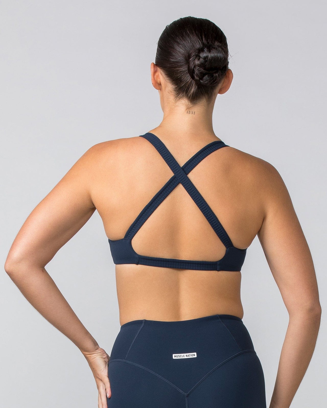 Scrunch Bralette Navy - Muscle Nation women's bralette, view 4