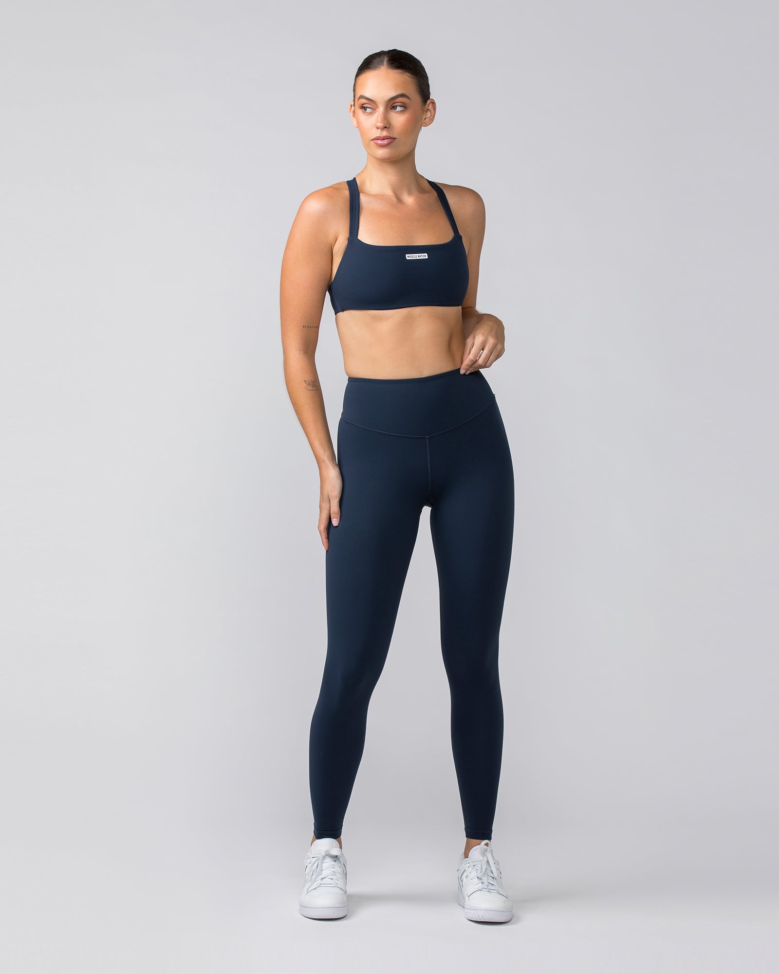 Contour Aura Full Length Leggings - Navy-Leggings-XXS-042406NAVY-XXS-MNAPPRL30091-5-Muscle Nation
