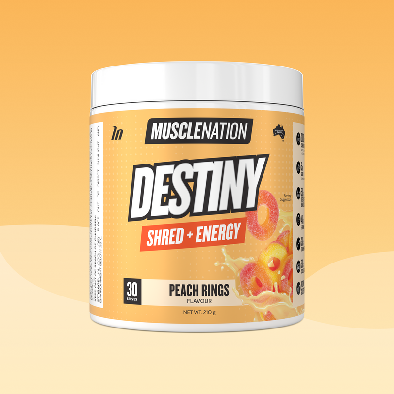 DESTINY Pre-Workout Burn Peach Rings - Muscle Nation pre-workout fat burner