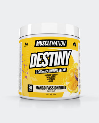 DESTINY Pre Workout Burn - Mango Passionfruit - 30 serves-Fat Burner-MNSUPPS0230-764460254471-1-Muscle Nation