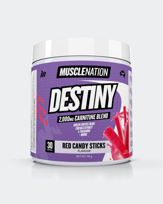 DESTINY Pre Workout Burn - Red Candy Sticks - 30 serves-Fat Burner-MNSUPPS0034-745114800954-1-Muscle Nation