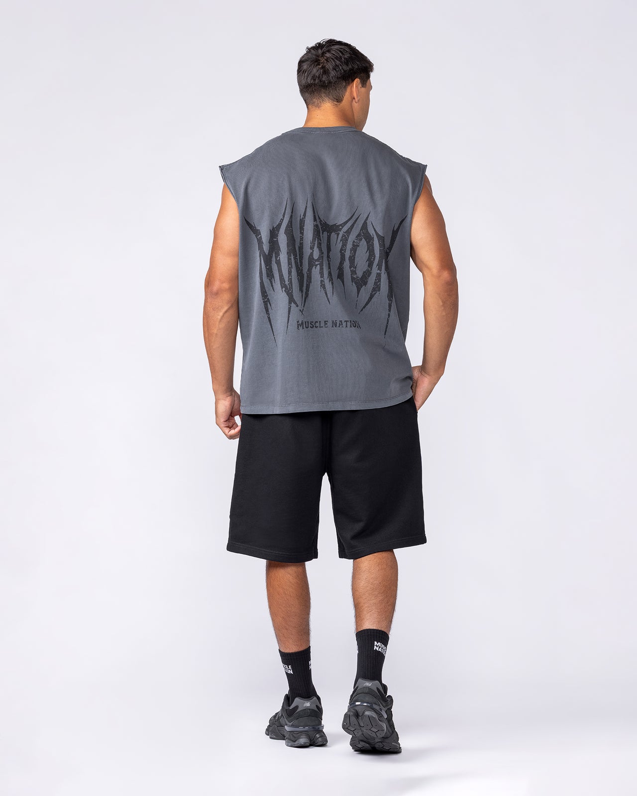 Division Boxy Muscle Tank - Washed Dark Tornado